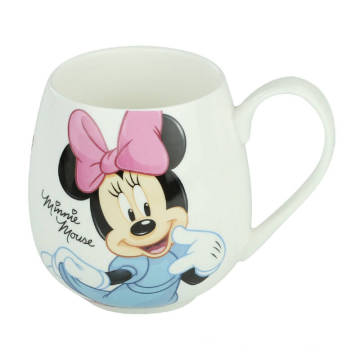 A Grade Customized Carton Design Porcelain Tea Mugs for Promotional Gifts